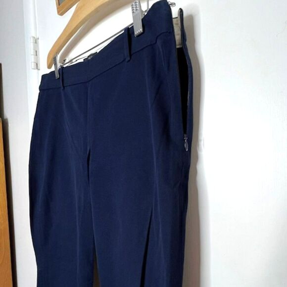J.CREW J CREW NAVY BLUE MINNIE SKINNY SLIM LEG TROUSER PANTS SIDE ZIP SIZE 8 - Picture 3 of 8